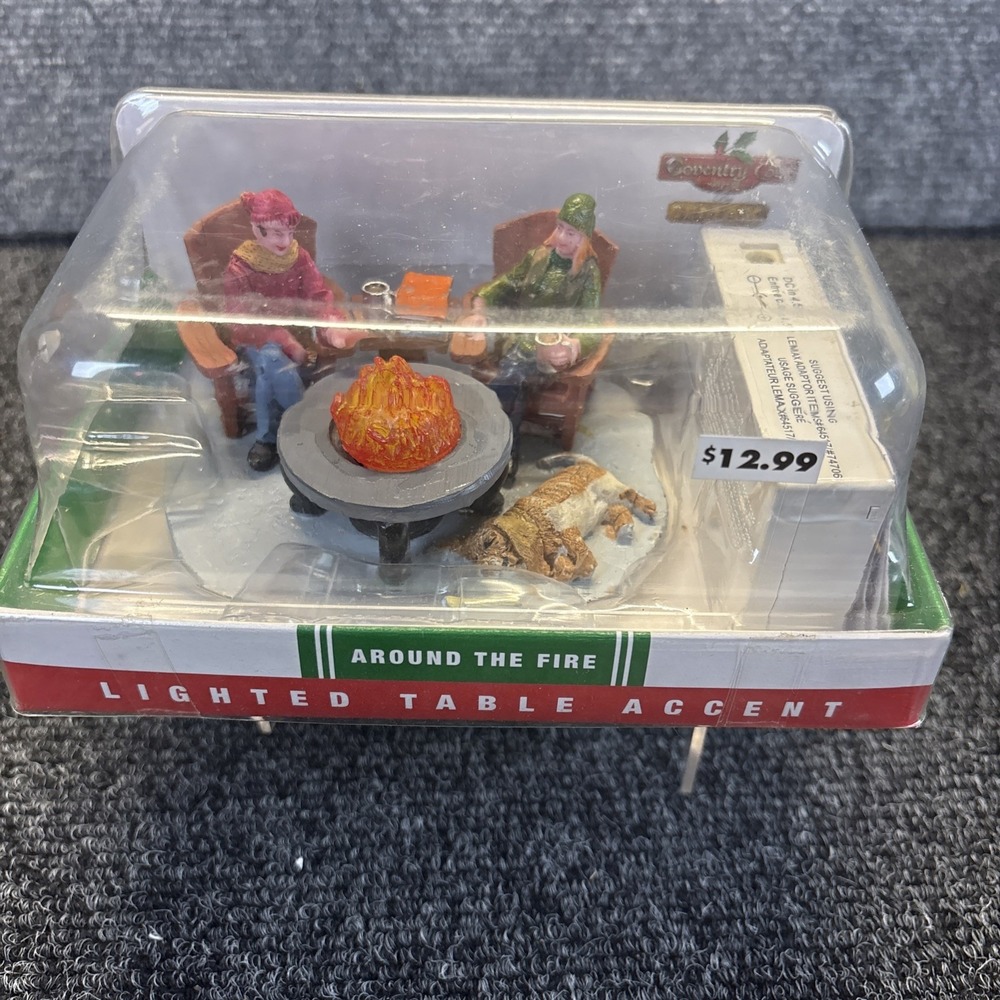 Lemax~Lighted Table Accent~Around The Fire~NIP
